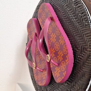 Tory Burch Fuchsia and Tangerine Sandals